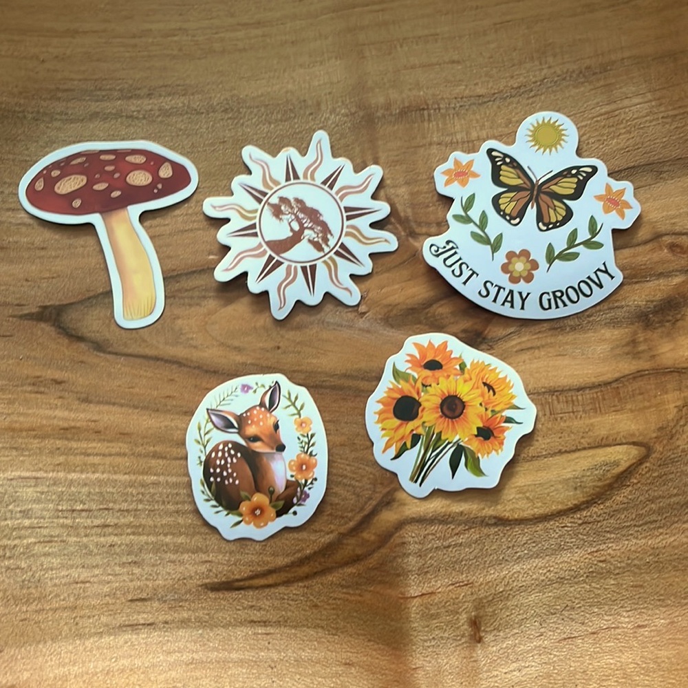 5 Pack of Bohemian Stickers